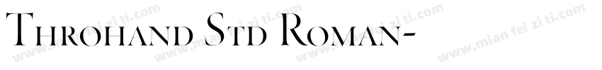 Throhand Std Roman字体转换